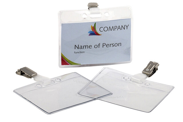 Europel Badge Strip + Clip 90 x 60 mm/24stuks