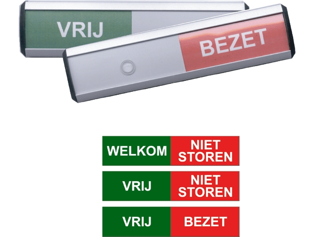 Infobord aanwezig/afwezig 125x30mm