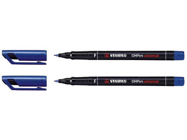 viltstift stabilo ohp f842 perm rond 0.6mm bl