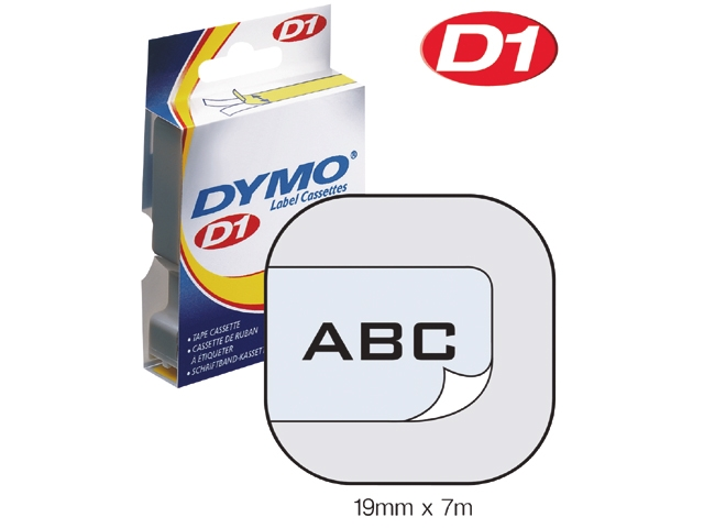 Labeltape Dymo LabelManager D1 polyester 19mm