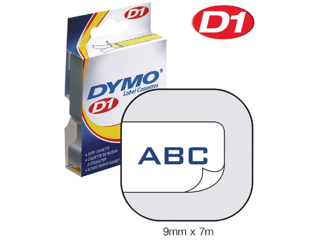 Labeltape Dymo LabelManager D1 polyester 9mm