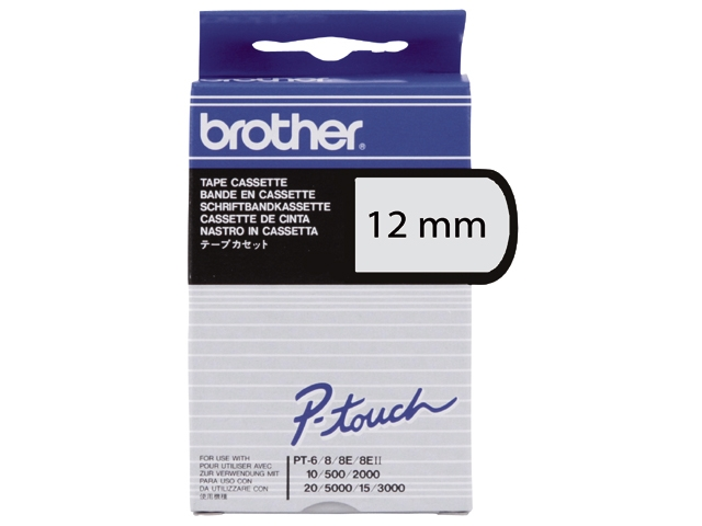 lettertape brother p-touch tc101 12mm transp/