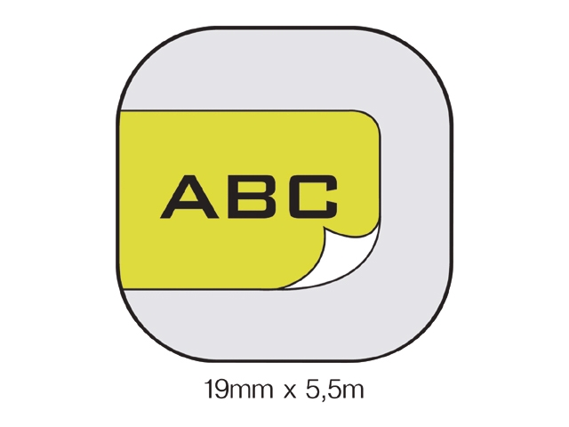 Labeltape Dymo Rhino industrieel vinyl 19mm