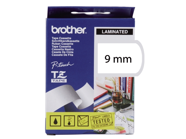 lettertape brother p-touch tz121 9mm transp/z