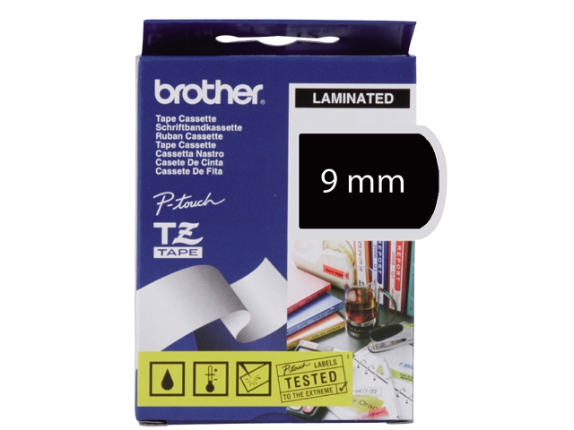 lettertape brother p-touch tz325 9mm zwart/wi