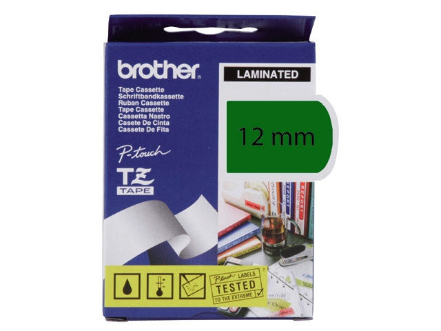 lettertape brother p-touch tz731 12mm groen/z