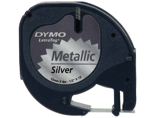 Labeltape Dymo LetraTag metallic 12mm