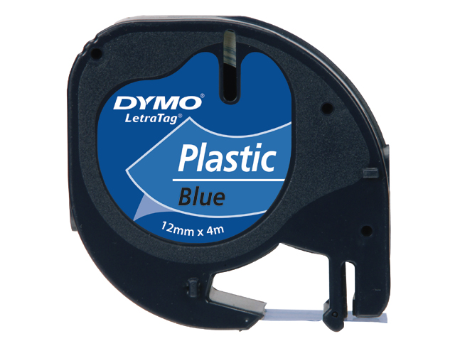 Labeltape Dymo LetraTag plastic 12mm