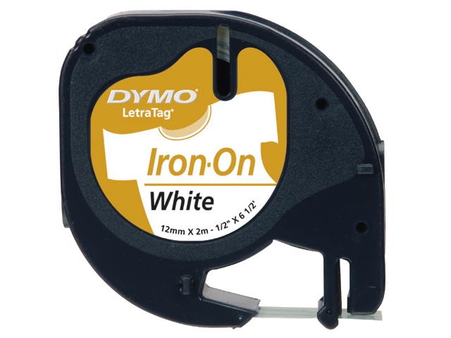 Labeltape Dymo LetraTag strijkbaar 12mm