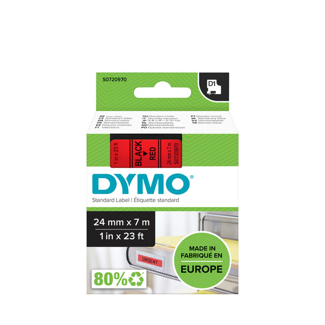 Labeltape Dymo LabelManager D1 polyester 24mm