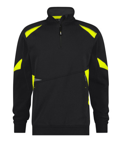 Dassy Aratu sweater zwart/fluogeel M