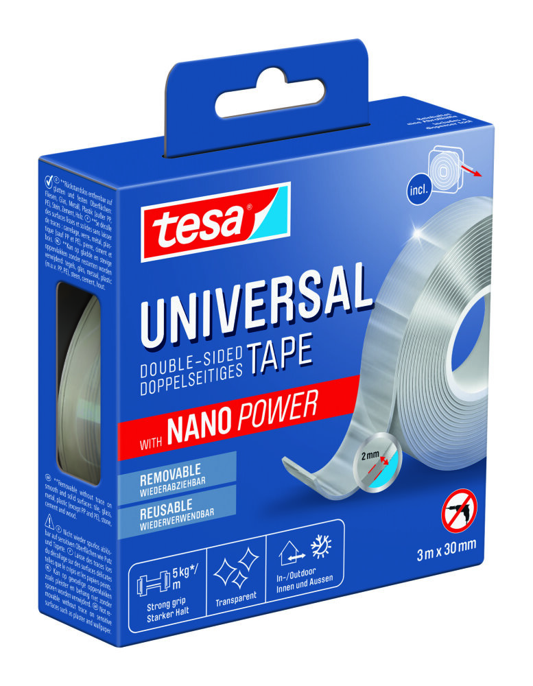 Tesa universele dubbelzijdige nano tape 3m