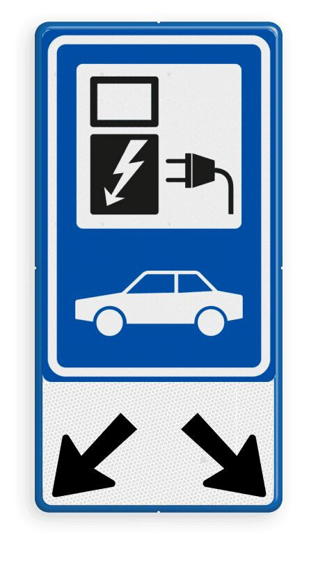 Verkeersbord elektrisch oplaadpunt 400 x 800