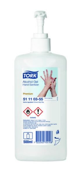 Tork alcohol handgel met pomp 500ml