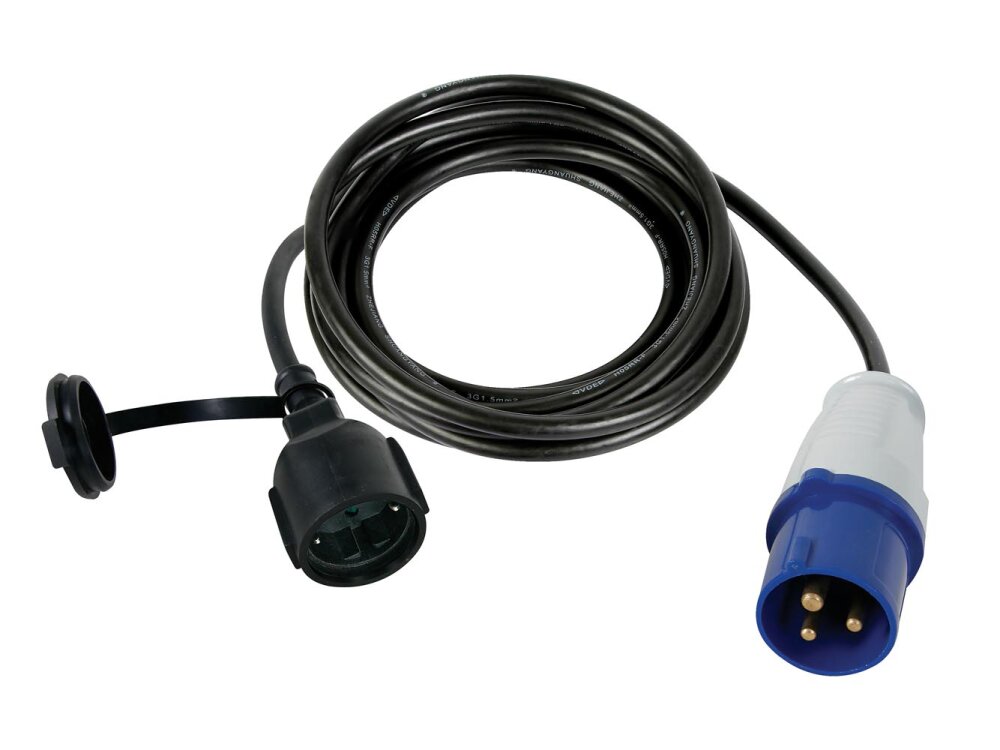 Perel Schuko CEE stekker verloopkabel 3m