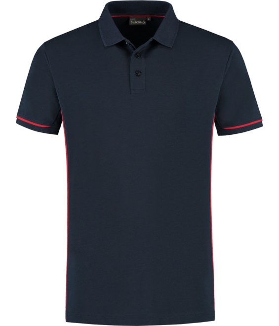 Santino polo Carsen marine/rood 3XL