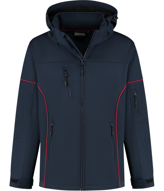Santino softshell Curtis marine/rood 5XL