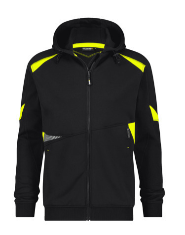 Dassy Santos hoodie zwart/fluogeel L