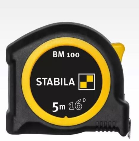 Stabila rolmaat BM100,19mm 5m (16'),cm/inch