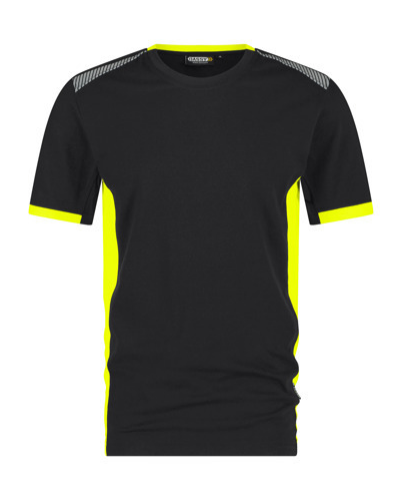 Dassy Tampico t-shirt zwart/fluogeel 3XL